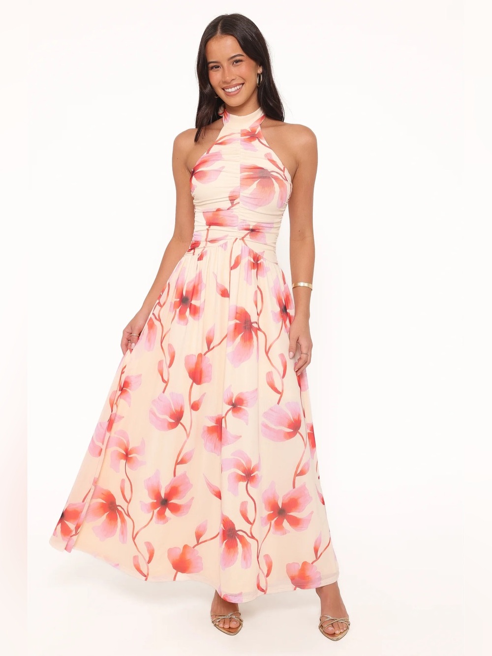 Petal and Pup Kaira Halterneck Floral Maxi Dress